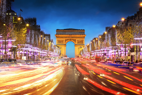 The Arc de Triomphe on Champs-Élysées