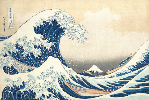 The Great Wave, a Japanese Woodblock Print